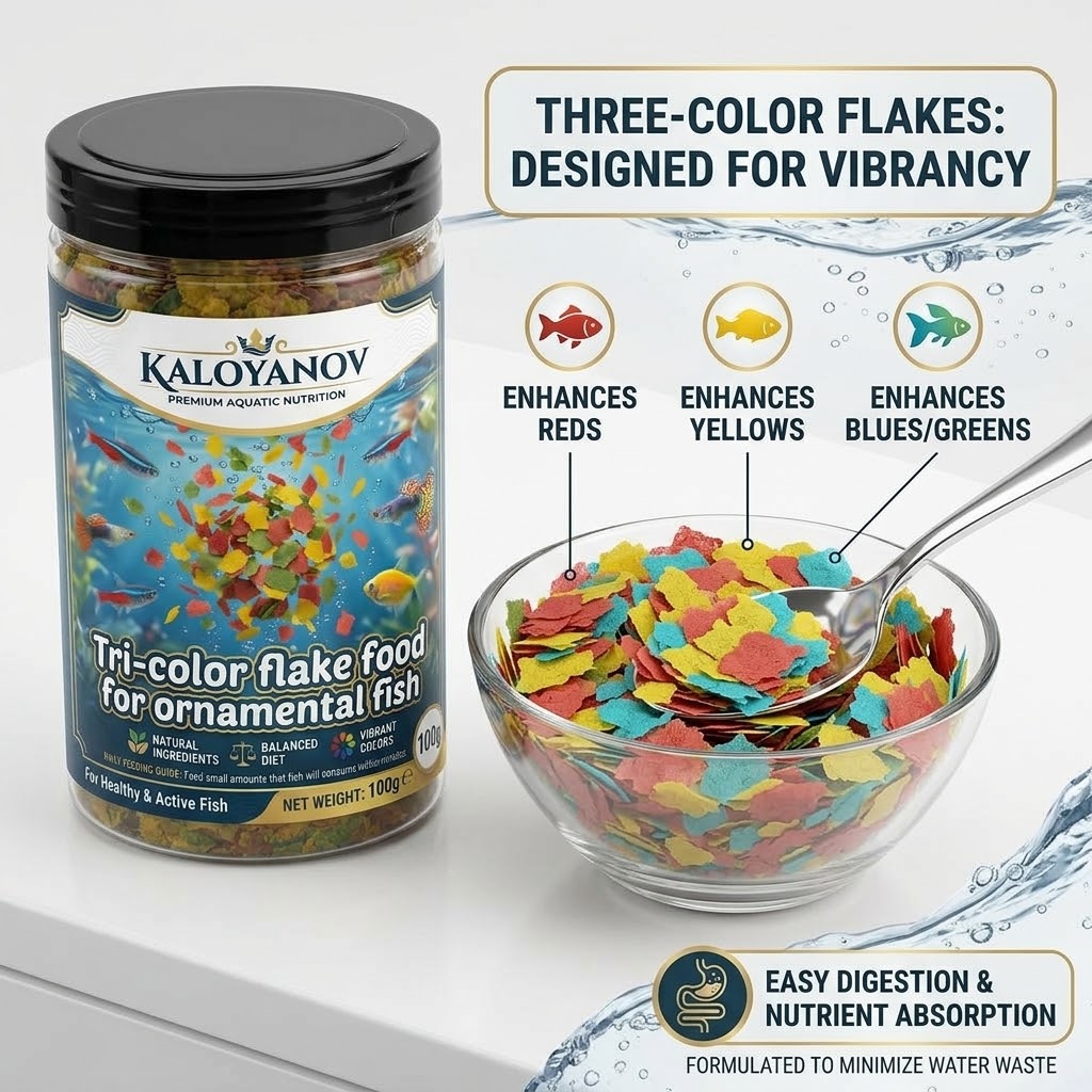 Premium 3-Color Flakes Fish Fo - đánh giá và giá Tetra Food Tropical Flakes